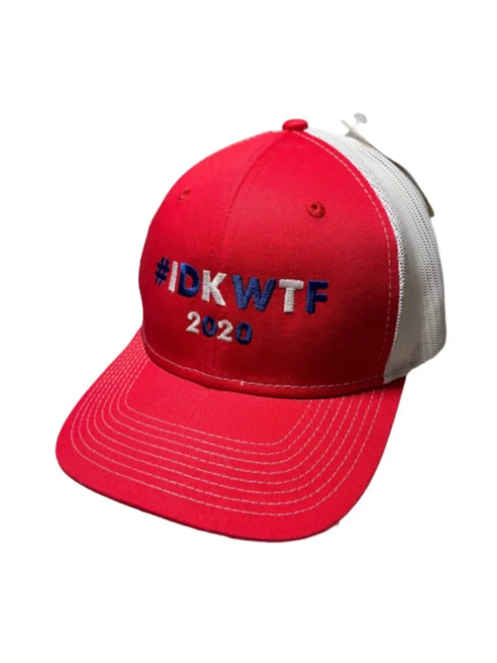 NWT Ouray #IDKWTF 2020 Satirical Trucker Hat Red White Snapback Novelty Cap